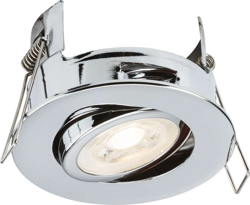 Knightsbridge MLA FRNTPC FireNova IP20 Tilt GU10 Fire-rated Open-back Downlight - Polished Chrome