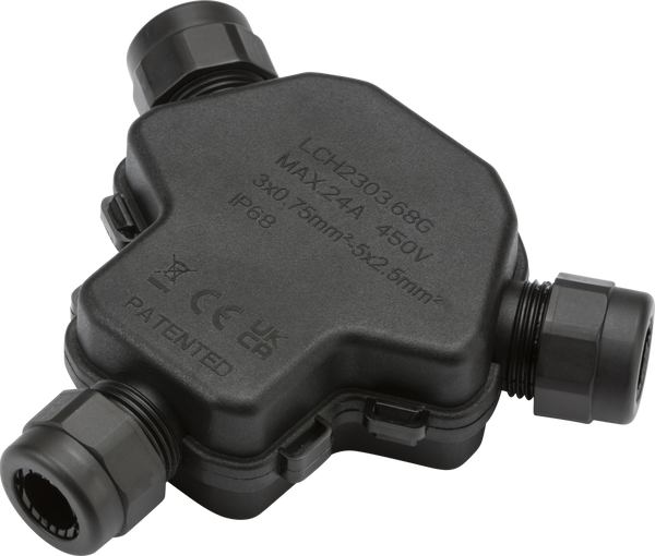 Knightsbridge MLA  JB0014 IP68 3-way Weatherproof Gel Junction Box