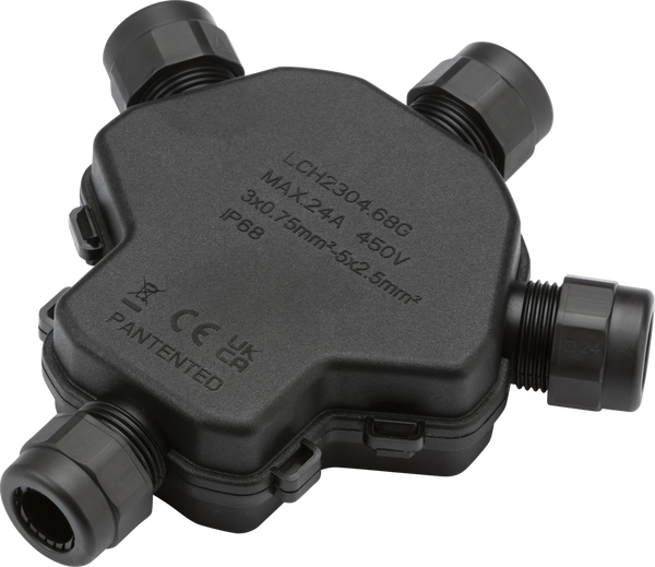 Knightsbridge MLA  JB0015 IP68 4-way Weatherproof Gel Junction Box