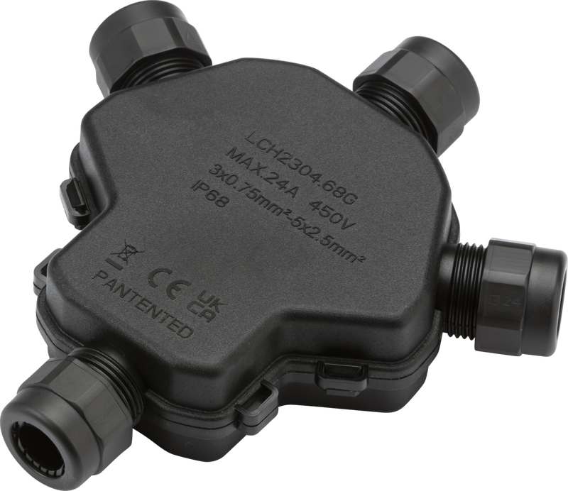 Knightsbridge MLA  JB0015 IP68 4-way Weatherproof Gel Junction Box