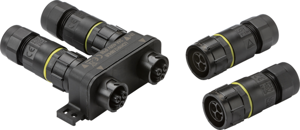 Knightsbridge MLA  JB0018 IP68 24A 1 Inlet to 3 Outlets Plug and Socket Type Weatherproof Hub