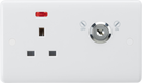Knightsbridge MLA  CU9LOCKN 13A DP Lockable Socket with Neon