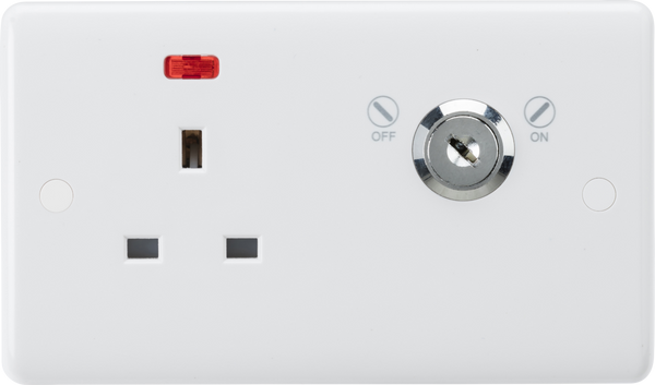 Knightsbridge MLA  CU9LOCKN 13A DP Lockable Socket with Neon