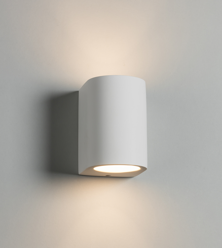 Knightsbridge MLA  PWL5 230V G9 40W Curved Up and Down Plaster Wall Light