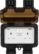 Knightsbridge MLA  OP94 IP66 13A 2G SP Switched Socket with Dual USB A+C [5V DC4.0A shared]