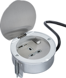 Knightsbridge MLA SKR3 Recessed 13A 1G Socket with Dual USB A+C [5V DC 4.0A shared] - Stainless Steel