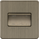 Knightsbridge MLA Screwless SF1100AB 10A 3 pole Fan Isolator Switch - Antique Brass