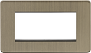 Knightsbridge MLA Screwless SF4GAB 4G Modular Faceplate - Antique Brass