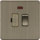 Knightsbridge MLA Screwless SF6300NAB 13A Switched Fused Spur with Neon - Antique Brass