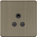 Knightsbridge MLA SF5AAB 5A Unswitched Socket - Antique Brass