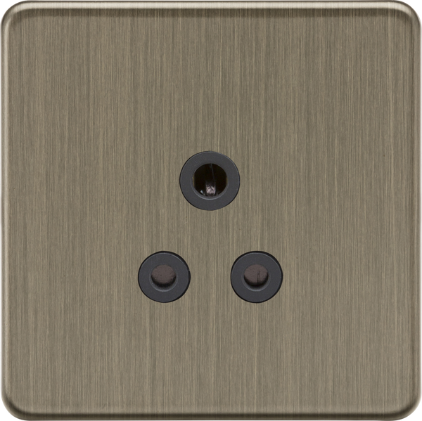 Knightsbridge MLA SF5AAB 5A Unswitched Socket - Antique Brass