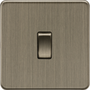 Knightsbridge MLA Screwless SF8341AB 20A 1G DP Switch - Antique Brass