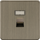 Knightsbridge MLA Screwless SFRJ45AB RJ45 network outlet - Antique Brass