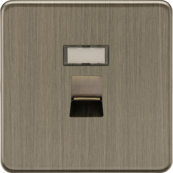 Knightsbridge MLA Screwless SFRJ45AB RJ45 network outlet - Antique Brass