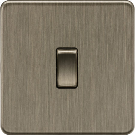 Knightsbridge MLA Screwless SF2000AB 10AX 1G 2-Way Switch - Antique Brass