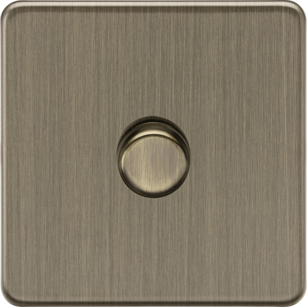 Knightsbridge MLA Screwless SF2191AB 1G 2-way 10-200W (5-150W LED) Intelligent dimmer - Antique Brass