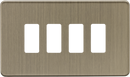 Knightsbridge MLA  GDSF004AB 4G Grid Faceplate - Antique Brass