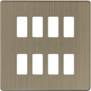Knightsbridge MLA  GDSF008AB 8G Grid Faceplate - Antique Brass