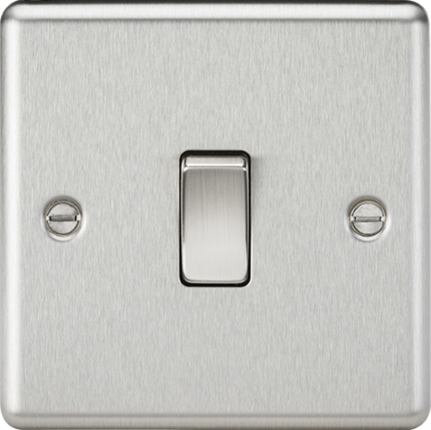 Knightsbridge MLA  CL1DPBC 10AX 1G DP Switch - Brushed Chrome