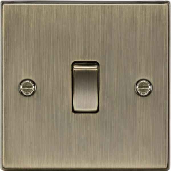 Knightsbridge MLA  CS1DPAB 10AX 1G DP Switch - Antique Brass