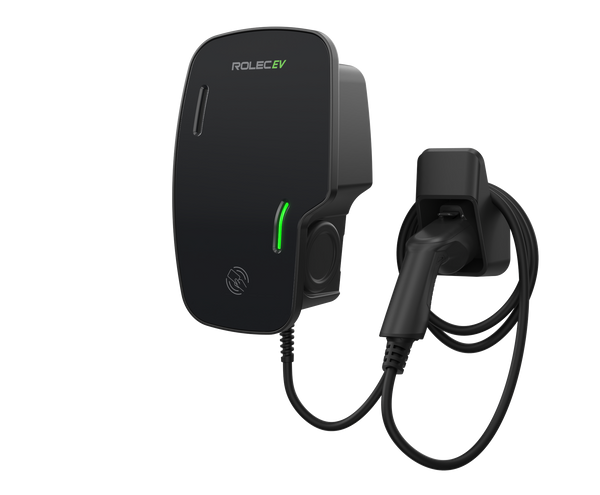 ROLEC ROLEC3145B Zura Smart EV Charger - 1 x up to 7.4kW Type 2 10m Tethered - Black