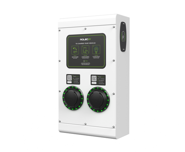 ROLEC ROLEC0123W SecuriCharge Smart EV Charger - 2x up to 22kW 3PH Type 2 Sockets - White