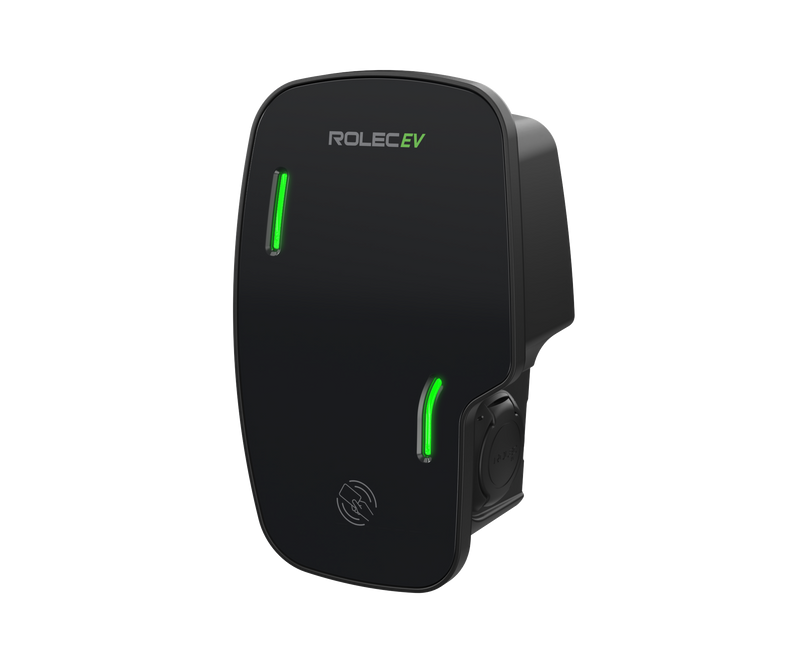 ROLEC ROLEC3030B Zura Smart EV Charger - 2 x up to 7.4kW Type 2 Socket - Black