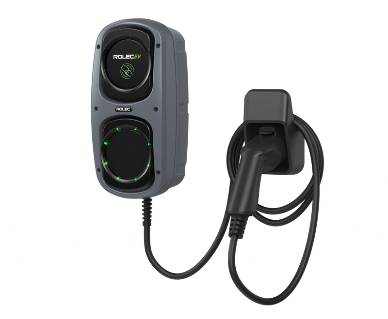 ROLEC ROLEC4140G WallPod Smart EV Charger - up to 7.4kW Type 2 5m Tethered - Grey