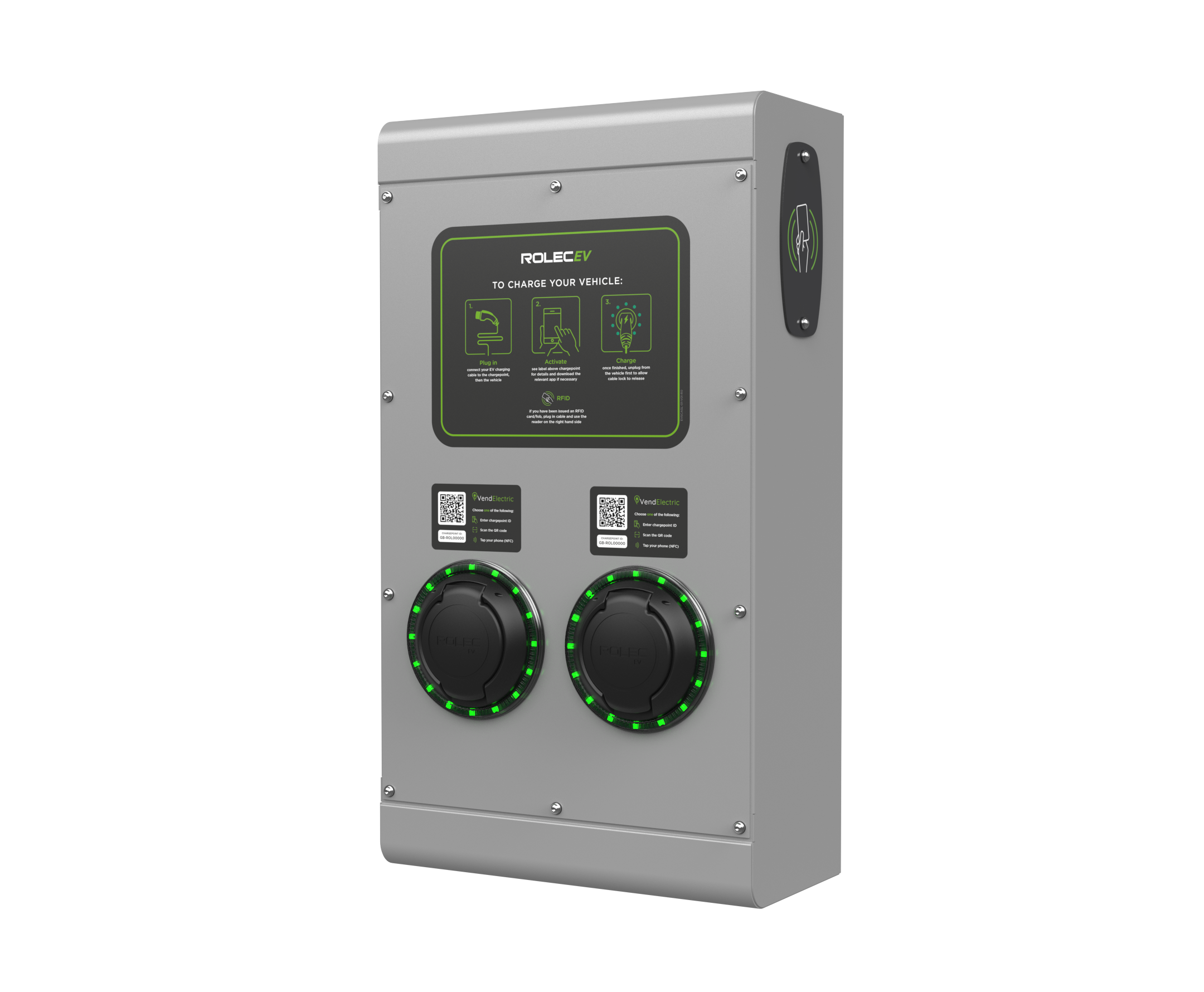 ROLEC ROLEC0121G SecuriCharge Smart EV Charger - 2x up to 7.4kW Type 2