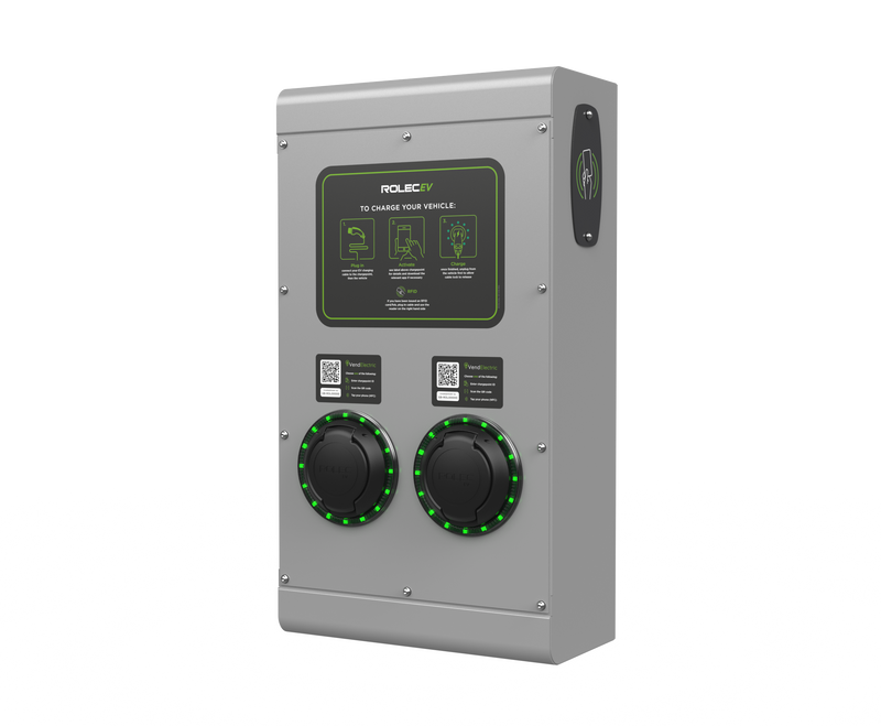 ROLEC ROLEC0121G SecuriCharge Smart EV Charger - 2x up to 7.4kW Type 2 Sockets - Grey