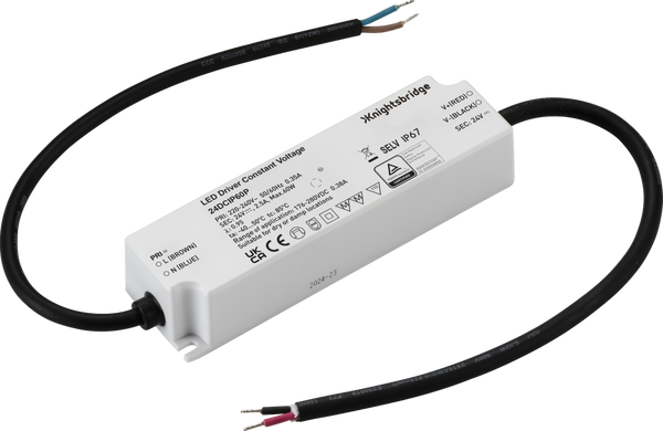 Knightsbridge MLA 24DCIP60P 24V IP67 60W DC LED Driver - Constant Voltage
