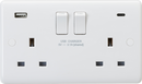 Knightsbridge MLA  CU9931D 13A 2G DP Switched Socket with Dual USB A+C [5V DC 3.1A shared] Max. 15.5W