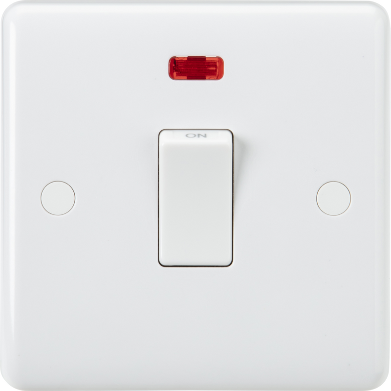 Knightsbridge MLA  CU8341NF 20A 1G DP Switch with Neon and Flex Outlet from base