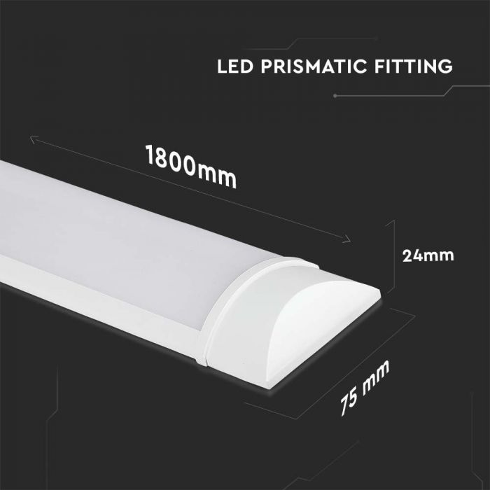 V-Tac 21671 VT-8-60 60W LED GRILL FITTING 180CM SAMSUNG CHIP 6500K