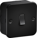 Knightsbridge MLA M2000TB Metalclad 10AX 1G 2-way Switch - Textured Sand Black Finish