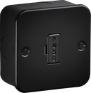 Knightsbridge MLA M6000TB Metalclad 13A Unswitched Fused Spur - Textured Sand Black Finish