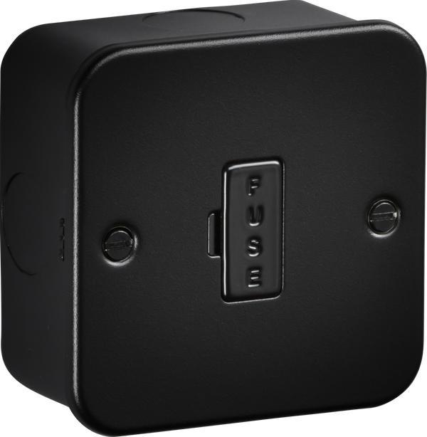 Knightsbridge MLA M6000TB Metalclad 13A Unswitched Fused Spur - Textured Sand Black Finish