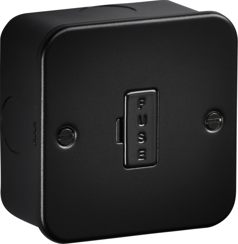 Knightsbridge MLA M6000TB Metalclad 13A Unswitched Fused Spur - Textured Sand Black Finish