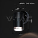 V- tac 24166 VT-10174 GU10 Wall Light Holder Single Head IP44