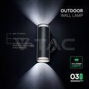 V -tac 24167 VT-10175 GU10 Wall Light Holder Double Head IP44