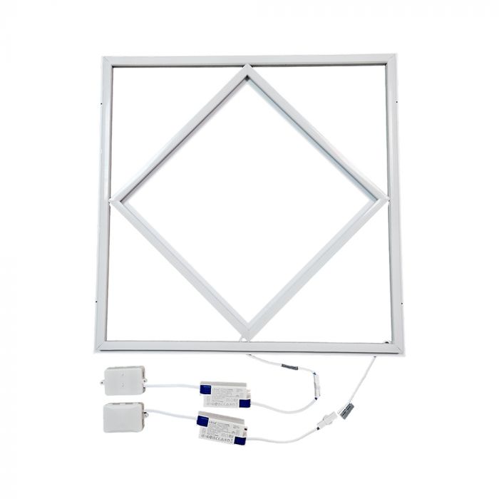 V-Tac VT-6159 60W LED SPIRAL FRAME PANEL LIFUD DRIVER+QC 595x595MM FLICKER FREE 6500K