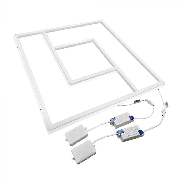 V-Tac VT-6159 60W LED SPIRAL FRAME PANEL LIFUD DRIVER+QC 595x595MM FLICKER FREE 6500K