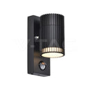 V-tac 24306  VT-10174PIR GU10 Wall Light Holder Single Head IP44 PIR Sensor