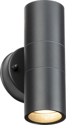 Knightsbridge MLA OBEX2BK IP55 GU10 Aluminium Matt-Black Up/Down Wall Light