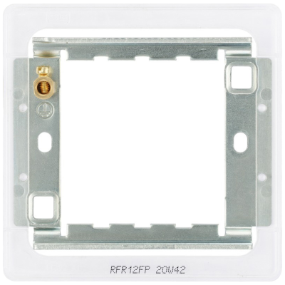 BG RFR12FP Frame, 1 & 2 Gang Grid Screwless