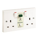 Greenbrook M22SW RCD SafetySure Twin Switched Socket White