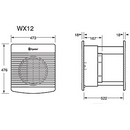 Xpelair WX12 Intake / Extract Commercial Wall Fan - White