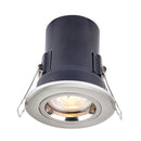 Saxby 50673 ShieldPLUS Fire Rated Dimmable GU10 Downlight in Satin Nickel (Brushed Chrome Effect)