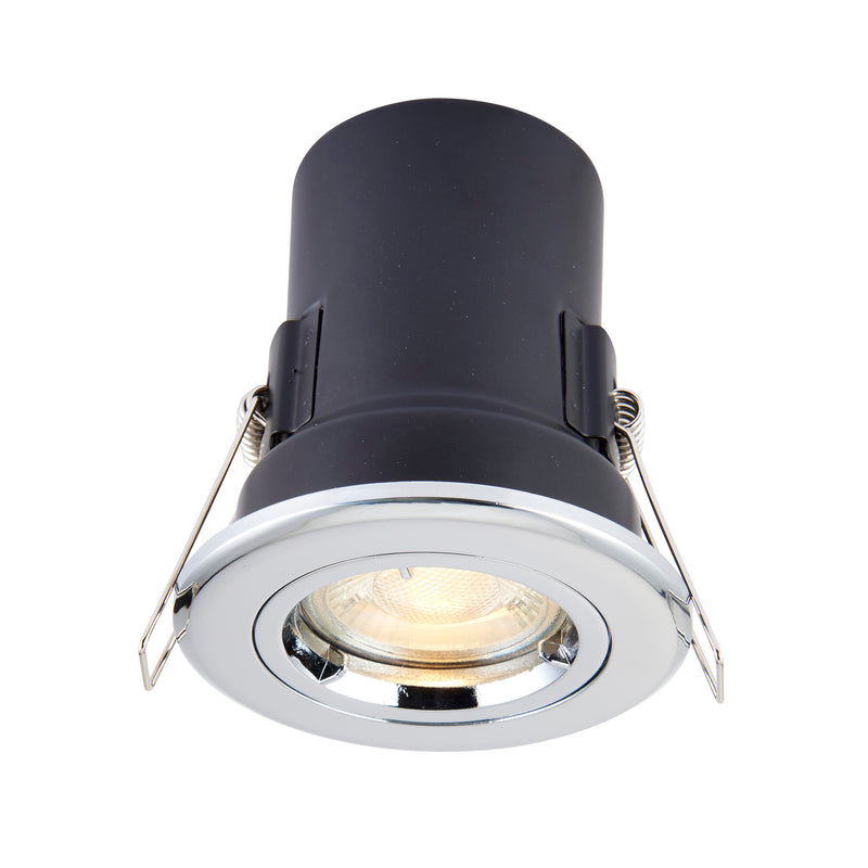 Saxby 50674 ShieldPLUS 50W Fire Rated Dimmable GU10 Downlight in Polished Chrome