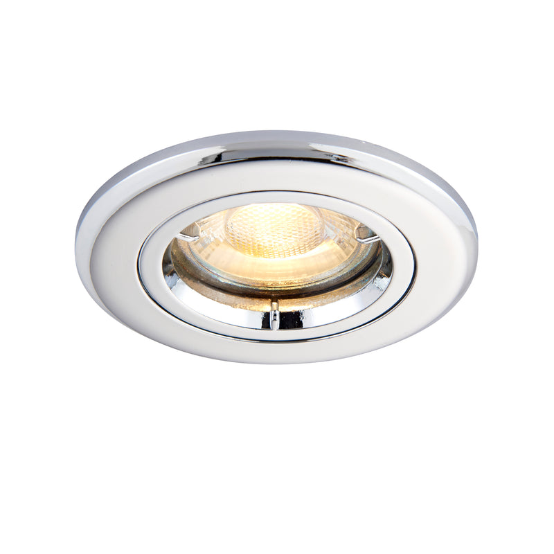 Saxby 50674 ShieldPLUS 50W Fire Rated Dimmable GU10 Downlight in Polished Chrome